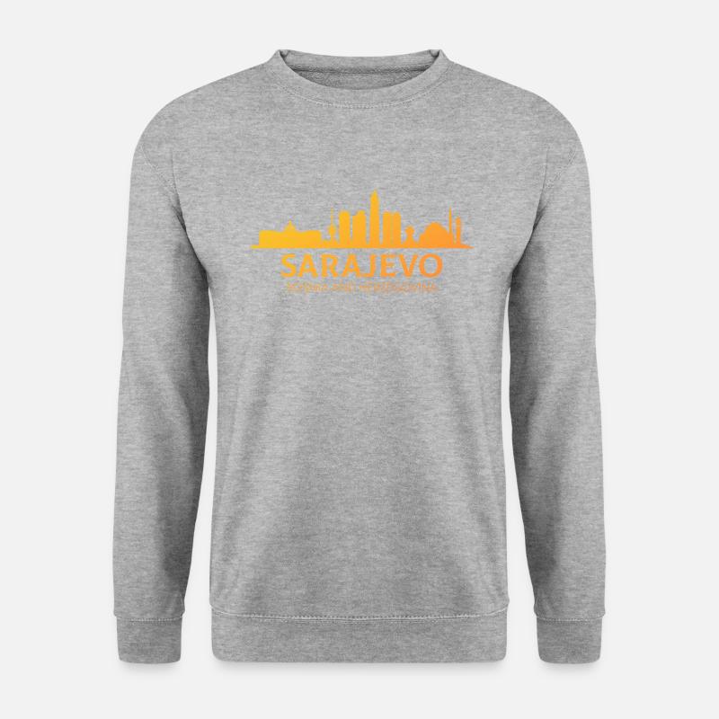 Bosnia Herzegovina - Unisex Pullover - Weißgrau meliert