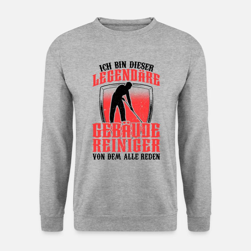Legendärer Gebäudereiniger Fensterputzer - Unisex Pullover - Weißgrau meliert