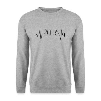 2016 Heartbeat - Unisex Sweatshirt - salt & pepper - Front - Alina (178cm) & Michal (187cm)