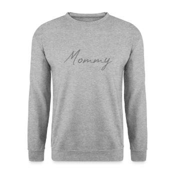 Mommy lettering - Unisex Sweatshirt - salt & pepper - Front - Alina (178cm) & Michal (187cm)