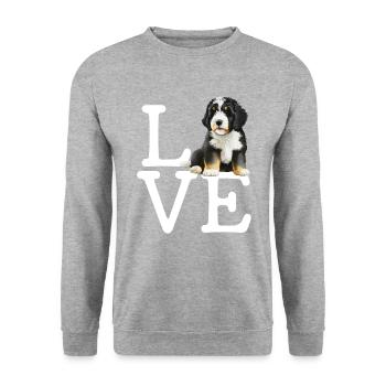Bernedoodle Love - Unisex Sweatshirt - salt & pepper - Front - Alina (178cm) & Michal (187cm)