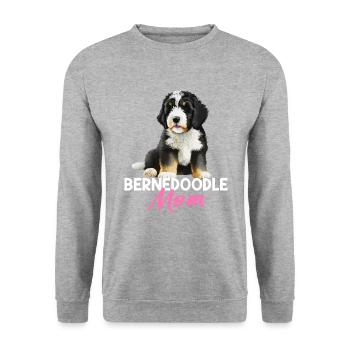 Bernedoodle Mom - Unisex Sweatshirt - salt & pepper - Front - Alina (178cm) & Michal (187cm)