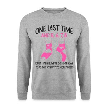 Ballet Dancer Dance Girl Ballerina - Unisex Pullover - Weißgrau meliert - Vorne - Alina (178cm) & Michal (187cm)