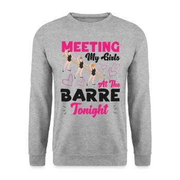 Ballet Danseuse Danse Ballerine - Sweat-shirt Unisexe - gris chiné - Devant - Alina (178cm) & Michal (187cm)