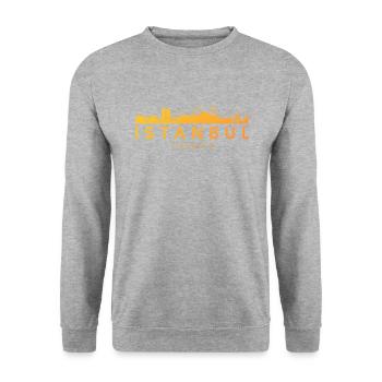 Istanbul, turkiye, turkey - Unisex Pullover - Weißgrau meliert - Vorne - Alina (178cm) & Michal (187cm)