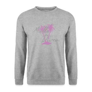 Malle Divas - Unisex Sweatshirt - salt & pepper - Front - Alina (178cm) & Michal (187cm)