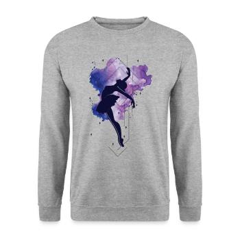 Ballet Danseuse Danse Ballerine - Sweat-shirt Unisexe - gris chiné - Devant - Alina (178cm) & Michal (187cm)