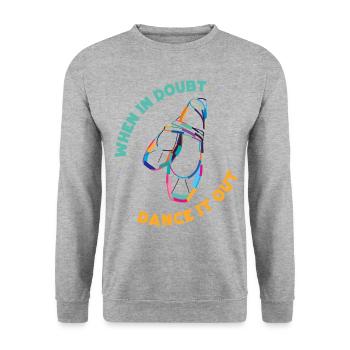 Ballet Dancer Dance Girl Ballerina - Unisex Pullover - Weißgrau meliert - Vorne - Alina (178cm) & Michal (187cm)