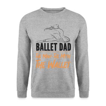 Ballet Dancer Dance Girl Ballerina - Unisex Sweatshirt - salt & pepper - Front - Alina (178cm) & Michal (187cm)