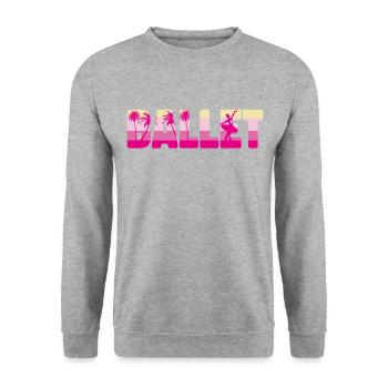 Ballet Danseuse Danse Ballerine - Sweat-shirt Unisexe - gris chiné - Devant - Alina (178cm) & Michal (187cm)
