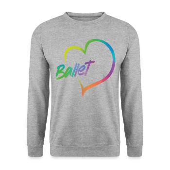Ballet Dancer Dance Girl Ballerina - Unisex Pullover - Weißgrau meliert - Vorne - Alina (178cm) & Michal (187cm)