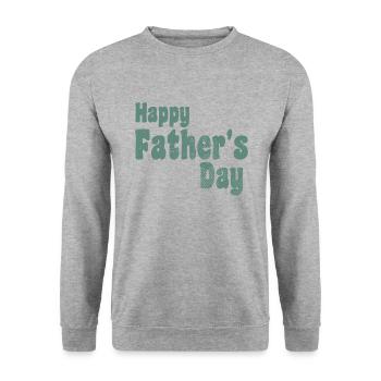 Happy Father's day - Unisex Pullover - Weißgrau meliert - Vorne - Alina (178cm) & Michal (187cm)