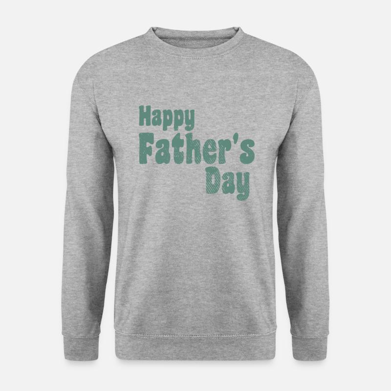 Happy Father's day - Unisex Pullover - Weißgrau meliert