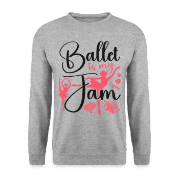 Ballet Dancer Dance Girl Ballerina - Unisex Pullover - Weißgrau meliert - Vorne - Alina (178cm) & Michal (187cm)