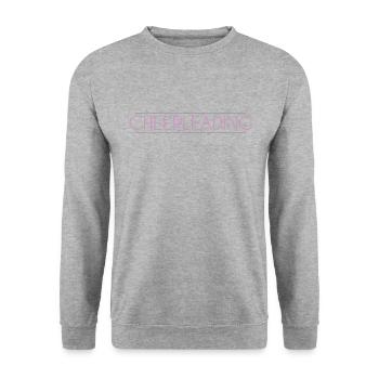 Cheerleading Schriftzug - Unisex Pullover - Weißgrau meliert - Vorne - Alina (178cm) & Michal (187cm)