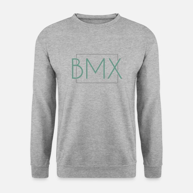 BMX Schriftzug - Unisex Pullover - Weißgrau meliert