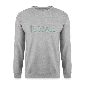 Fußball Schriftzug - Unisex Pullover - Weißgrau meliert - Vorne - Alina (178cm) & Michal (187cm)