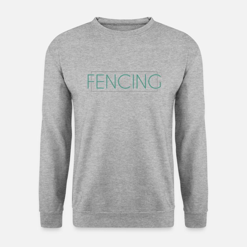 Fechten Schriftzug - Unisex Pullover - Weißgrau meliert