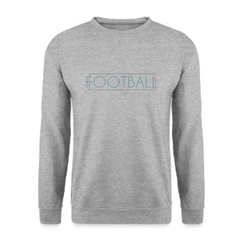 Rugby Football lettering - Unisex Sweatshirt - salt & pepper - Front - Alina (178cm) & Michal (187cm)