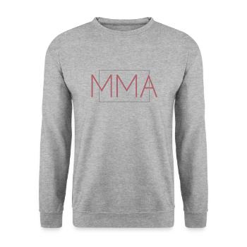 Kampfsport MMA Schriftzug - Unisex Pullover - Weißgrau meliert - Vorne - Alina (178cm) & Michal (187cm)