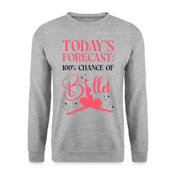 Ballet Dancer Dance Girl Ballerina - Unisex Pullover - Weißgrau meliert - Vorne - Alina (178cm) & Michal (187cm)