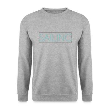 Lettrage de voile - Sweat-shirt Unisexe - gris chiné - Devant - Alina (178cm) & Michal (187cm)