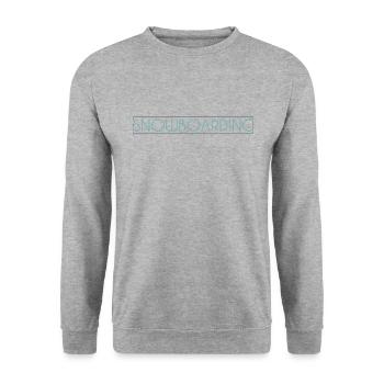 Snowboarding Schriftzug - Unisex Pullover - Weißgrau meliert - Vorne - Alina (178cm) & Michal (187cm)