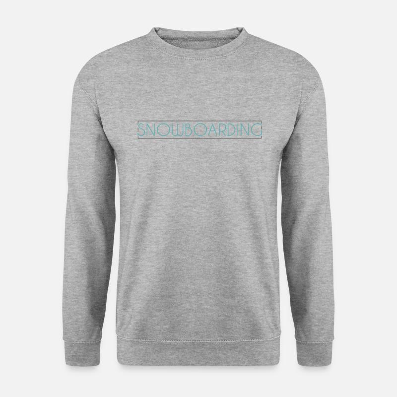 Snowboarding Schriftzug - Unisex Pullover - Weißgrau meliert
