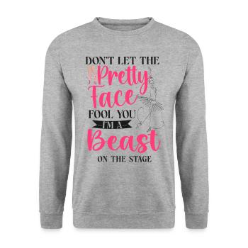 Ballet Danseuse Danse Ballerine - Sweat-shirt Unisexe - gris chiné - Devant - Alina (178cm) & Michal (187cm)