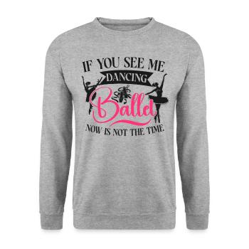 Ballet Dancer Dance Girl Ballerina - Unisex Pullover - Weißgrau meliert - Vorne - Alina (178cm) & Michal (187cm)