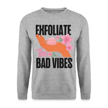 Soins de la peau d’esthéticienne agréée mignonne - Sweat-shirt Unisexe - gris chiné - Devant - Alina (178cm) & Michal (187cm)