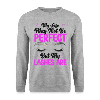 Esthetician Skincare Beautician - Unisex Sweatshirt - salt & pepper - Front - Alina (178cm) & Michal (187cm)