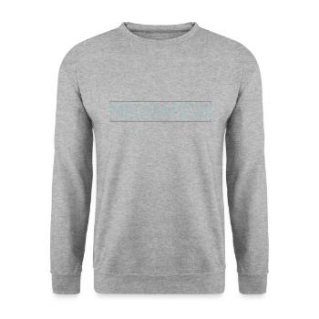 Lettrage de méditation - Sweat-shirt Unisexe - gris chiné - Devant - Alina (178cm) & Michal (187cm)