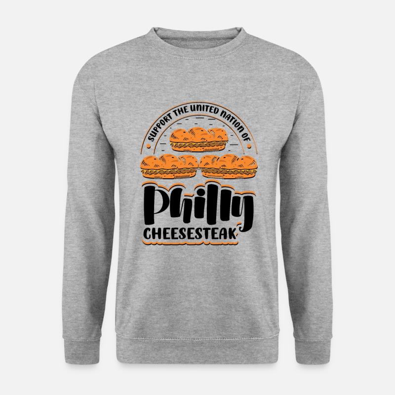 Philly Breakfast Sandwich - Unisex Pullover - Weißgrau meliert