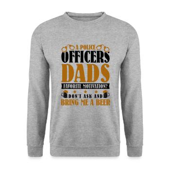 Polizei Polizist Polizeibeamte - Unisex Pullover - Weißgrau meliert - Vorne - Alina (178cm) & Michal (187cm)