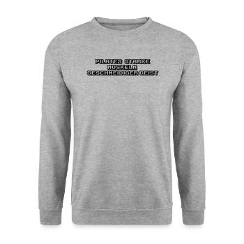 Pilates - Pilates: Starke Muskeln, geschmeidiger - Unisex Pullover - Weißgrau meliert - Vorne - Alina (178cm) & Michal (187cm)