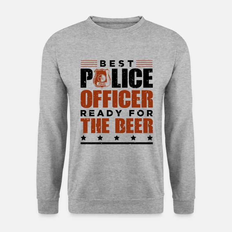 Polizei Polizist Polizeibeamte - Unisex Pullover - Weißgrau meliert