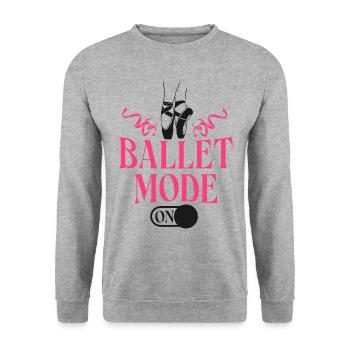 Ballet Dancer Dance Girl Ballerina - Unisex Pullover - Weißgrau meliert - Vorne - Alina (178cm) & Michal (187cm)