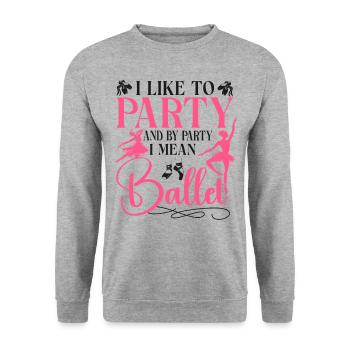 Ballet Dancer Dance Girl Ballerina - Unisex Pullover - Weißgrau meliert - Vorne - Alina (178cm) & Michal (187cm)