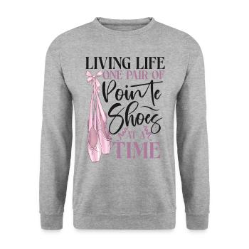 Ballet Danseuse Danse Ballerine - Sweat-shirt Unisexe - gris chiné - Devant - Alina (178cm) & Michal (187cm)