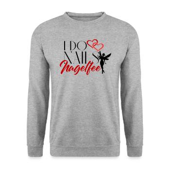 I Do Nails Nail Fairy Nail Design - Unisex Sweatshirt - salt & pepper - Front - Alina (178cm) & Michal (187cm)