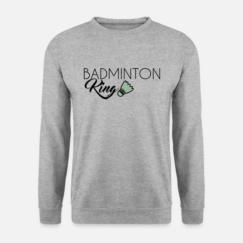 Badminton King - Unisex Pullover - Weißgrau meliert