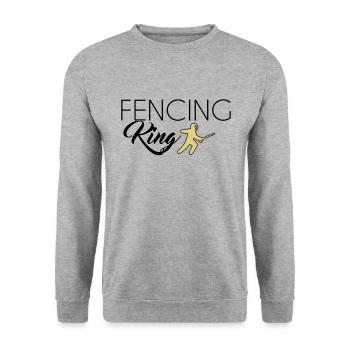 Roi de l’escrime - Sweat-shirt Unisexe - gris chiné - Devant - Alina (178cm) & Michal (187cm)