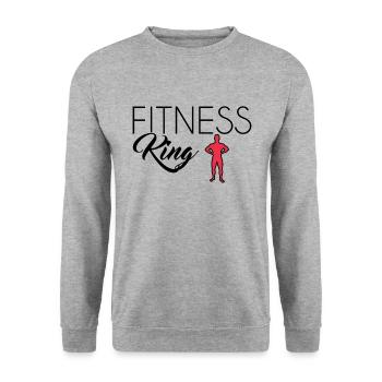 Fitness king - Unisex Sweatshirt - salt & pepper - Front - Alina (178cm) & Michal (187cm)