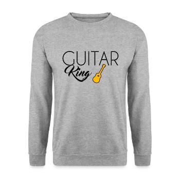 Roi de la guitare - Sweat-shirt Unisexe - gris chiné - Devant - Alina (178cm) & Michal (187cm)