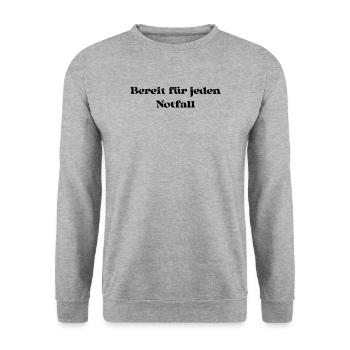 Feuerwehr - Bereit für jeden Notfall - Unisex Pullover - Weißgrau meliert - Vorne - Alina (178cm) & Michal (187cm)