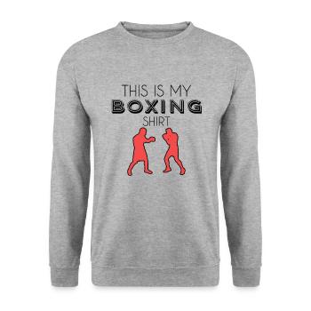 Chemise de boxe - Sweat-shirt Unisexe - gris chiné - Devant - Alina (178cm) & Michal (187cm)