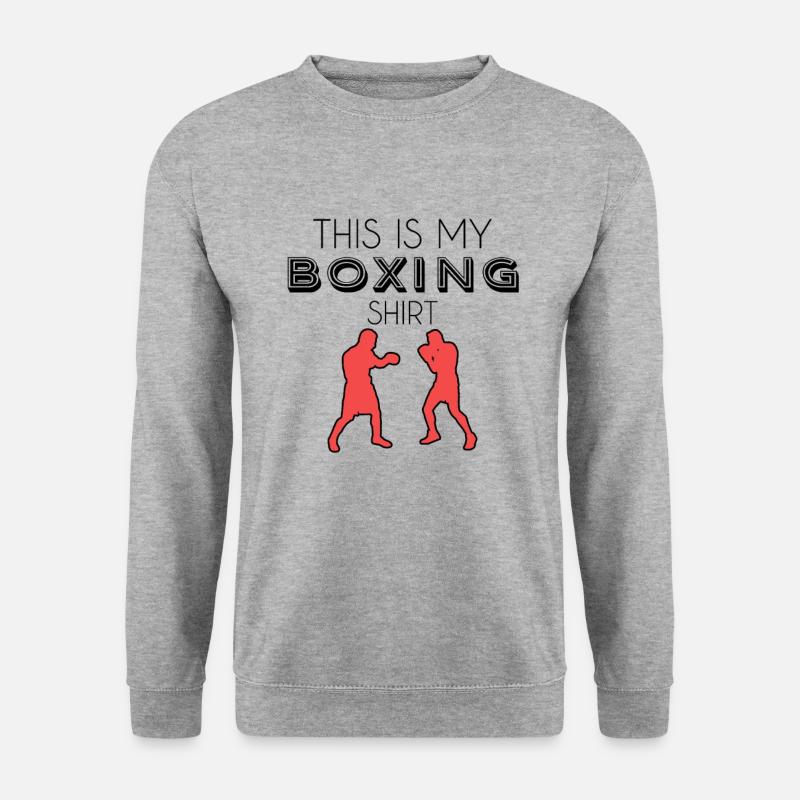 Boxen Shirt - Unisex Pullover - Weißgrau meliert