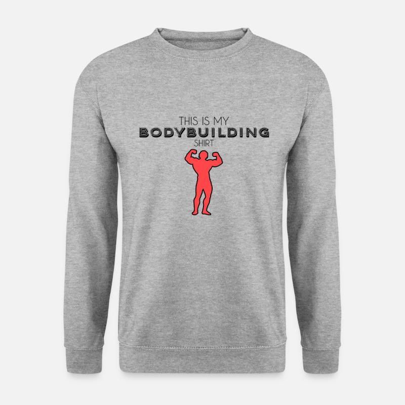 Bodybuilding Shirt - Unisex Pullover - Weißgrau meliert