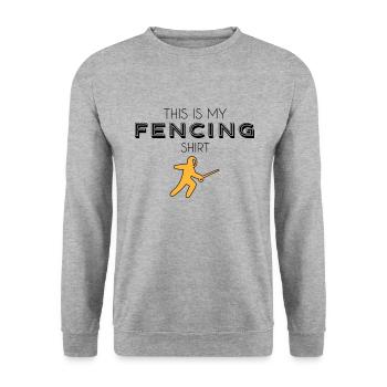 Chemise d’escrime - Sweat-shirt Unisexe - gris chiné - Devant - Alina (178cm) & Michal (187cm)